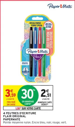 paper mate - 4 Feutres D'écriture Flair Original