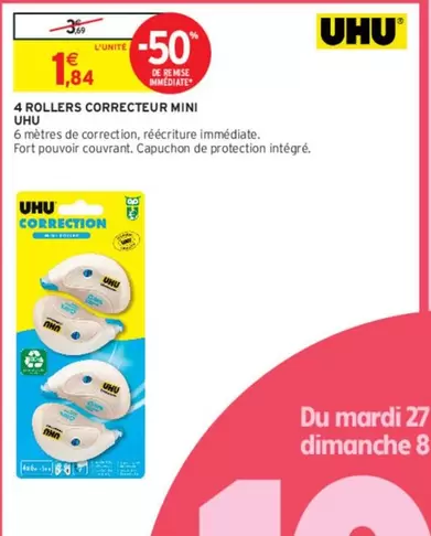 uhu - 4 Rollers Correcteur Mini