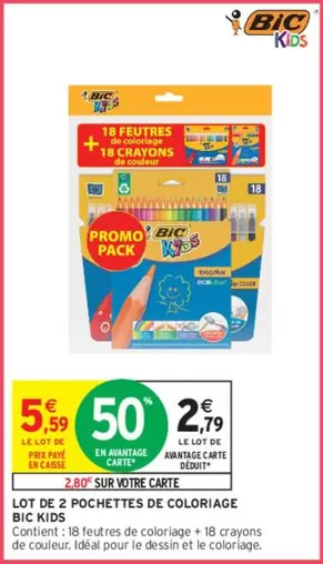 BIC - Lot De 2 Pochettes De Coloriage