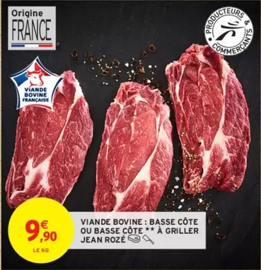 Jean Rozé - Viande Bovine: Basse Côte ou Basse Côte à Griller - Délicieuse promo sur une viande de qualité