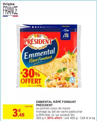 Président - Emmental Rape Fondant