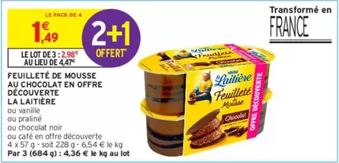 La Laitière : Feuilleté de Mousse au Chocolat en Offre Découverte !