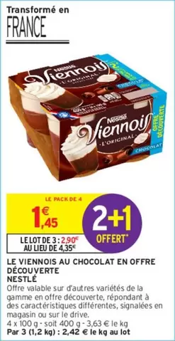 Nestlé - Offre Découverte du Viennois Au Chocolat : Une expérience gourmande à ne pas manquer !