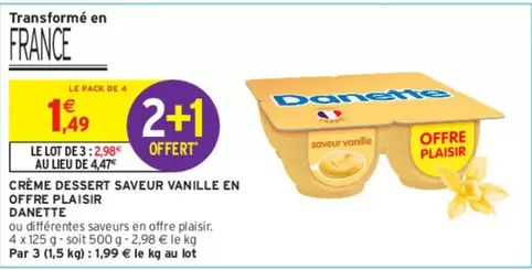 Danette - Crème Dessert Vanille en Promotion Plaisir