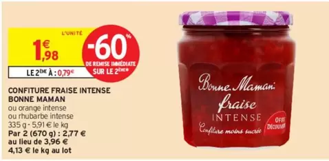 Bonne maman - Confiture Fraise Intense