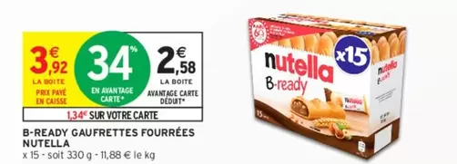 Nutella - B-ready Gaufrettes Fourrées