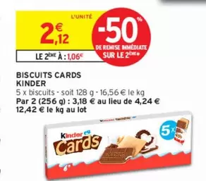 Kinder - Ferrero - Biscuits Cards