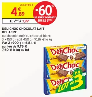 Délichoc - Chocolat Lait Delacre