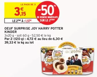 kinder - oeuf surprise joy harry potter