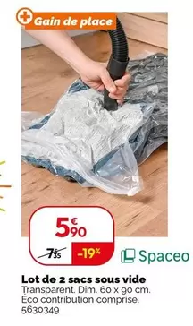 Spaceo - Lot De 2 Sacs Sous Vide offre à 5,9€ sur Weldom