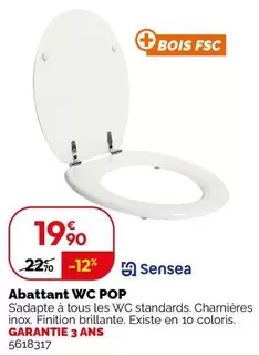 Sensea - Abattant Wc Pop  offre à 19,9€ sur Weldom