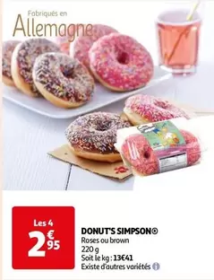 Donut's Simpson offre à 2,95€ sur Auchan Hypermarché