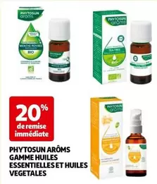 Phytosun Aroms - Gamme Huiles Essentielles Et Huiles Vegetales offre sur Auchan Hypermarché