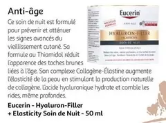 Eucerin - Hyaluron-filler + Elasticity Soin De Nuit offre sur Auchan Hypermarché