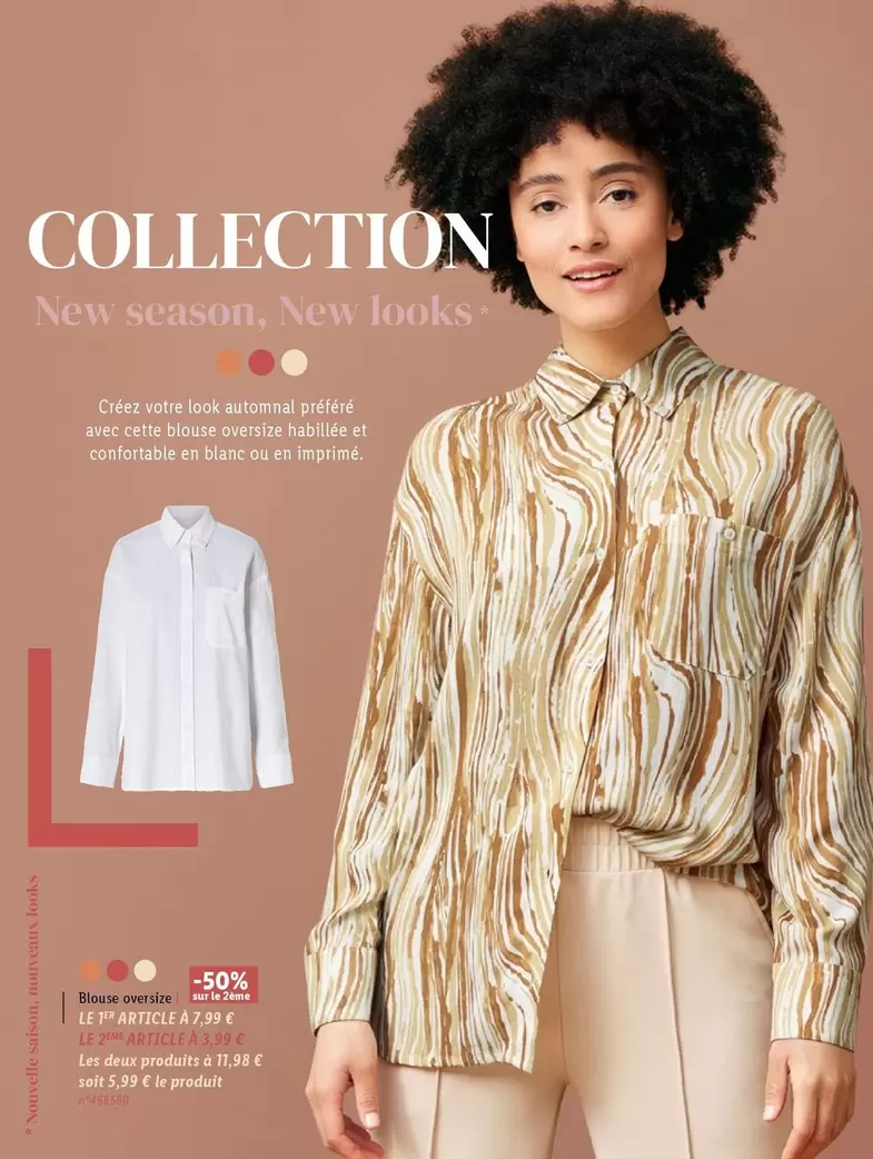 Blouse Oversize offre à 7,99€ sur Lidl