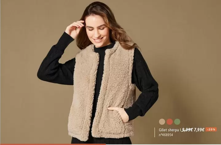 Gilet Sherpa offre à 7,99€ sur Lidl