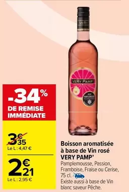 Pamplemousse - Very Pamp - Boisson Aromatisée À Base De Vin Rosé offre à 2,21€ sur Carrefour Market