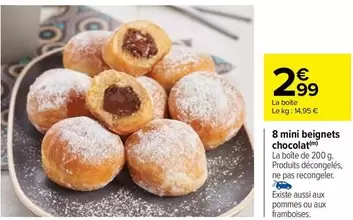 8 Mini Beignets Chocolat