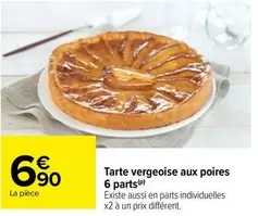 Tarte Vergeoise Aux Poires 6 Parts