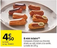 8 Mini Éclairs