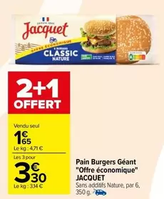 Jacquet - Pain Burgers Géant "Offre Économique"