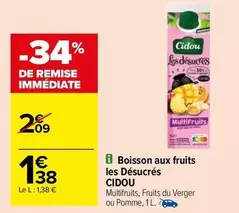 Cidou - Boisson Aux Fruits Les Désucrés