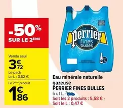 perrier - eau minérale naturelle gazeuse aux fines bulles