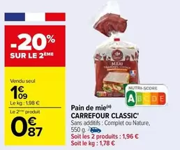 Carrefour - Pain De Mie Classic