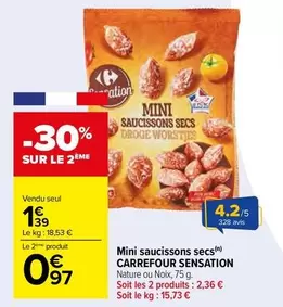 Carrefour - Mini Saucissons Secs Sensation