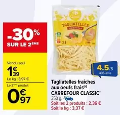 Carrefour - Tagliatelles Fraîches Aux Oeufs Frais