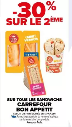 Carrefour - Sur Tous Les Sandwichs Bon Appétit