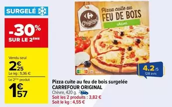 Carrefour - Pizza Cuite Au Feu De Bois Surgelée