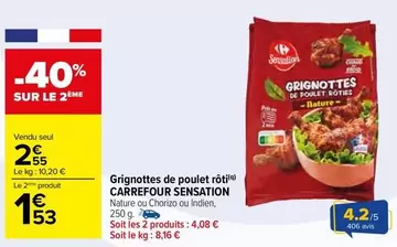 Carrefour - Grignottes De Poulet Rôti Sensation