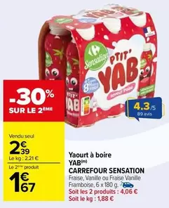 Carrefour - Yaourt À Boire Yab