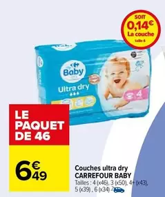 Carrefour -  Baby - Couches Ultra Dry