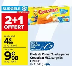 Findus - Filets de Colin d'Alaska Panés Croustibat MSC Surgelés : Délicieux, croustillants et certifiés durables