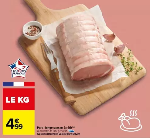 Porc: Longe Sans Os À Rôtir