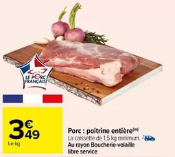 Porc: Poitrine Entière