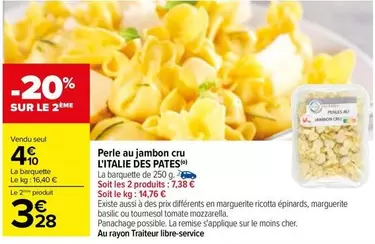 L'italie Des Pates - Perle Au Jambon Cru