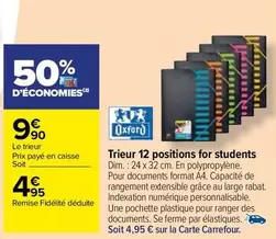 Oxford - Trieur 12 Positions For Students