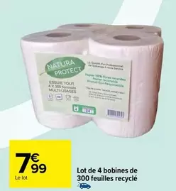 Natura Project - 4 Bobines de 300 Feuilles Recyclées en Promo