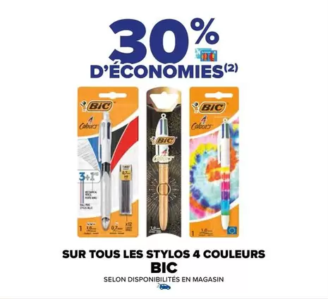 BIC - Sur Tous Les Stylos 4 Couleurs