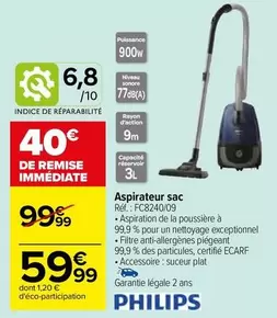 Philips - Aspirateur Sac Réf. : Fc8240/09