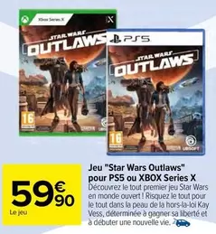 Jeu "star Wars Outlaws" Pour PS5 Ou Xbox Series X