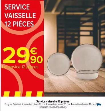 Service Vaisselle 12 Pièces