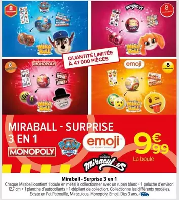 Mir - Emoji - aball Surprise 3 En 1