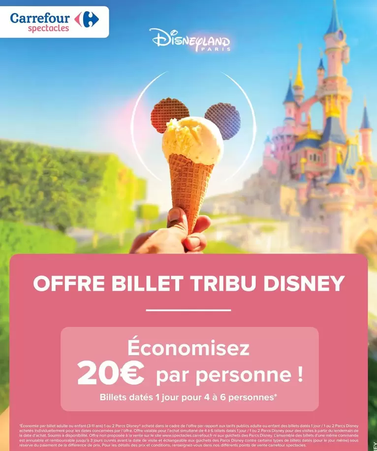 Carrefour - Offre Billet Tribu Disney