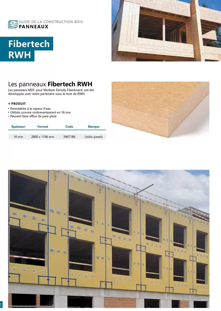 Les Panneaux Fibertech Rwh offre sur Dispano