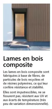 Lames En Bois Composite offre sur Dispano