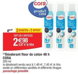 Cora - Déodorant Fleur De Coton 48 H